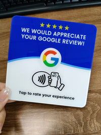 10mm x 10mm x 3mm Google review cards 100 pcs