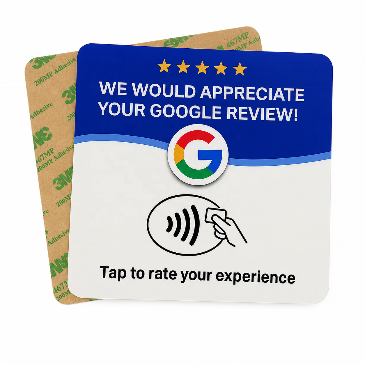 10mm x 10mm x 3mm Google review cards 100 pcs